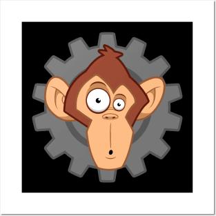 Monkey Machine Logo (Head) Posters and Art